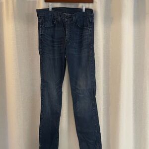 Men's Levi’s 511 Dark Wash Blue Jeans - Classic Slim Fit